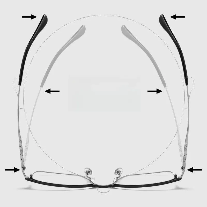 Yimaruili Men's Full Rim Square Titanium Eyeglasses 15327p