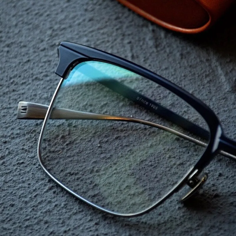 Yimaruili Men's Full Rim Square Titanium Eyeglasses S1905