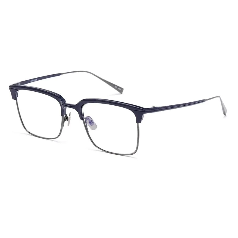 Yimaruili Men's Full Rim Square Titanium Eyeglasses S1905