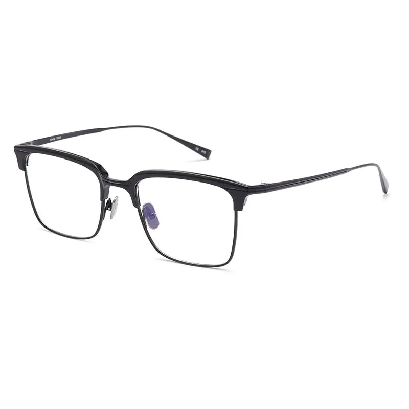 Yimaruili Men's Full Rim Square Titanium Eyeglasses S1905