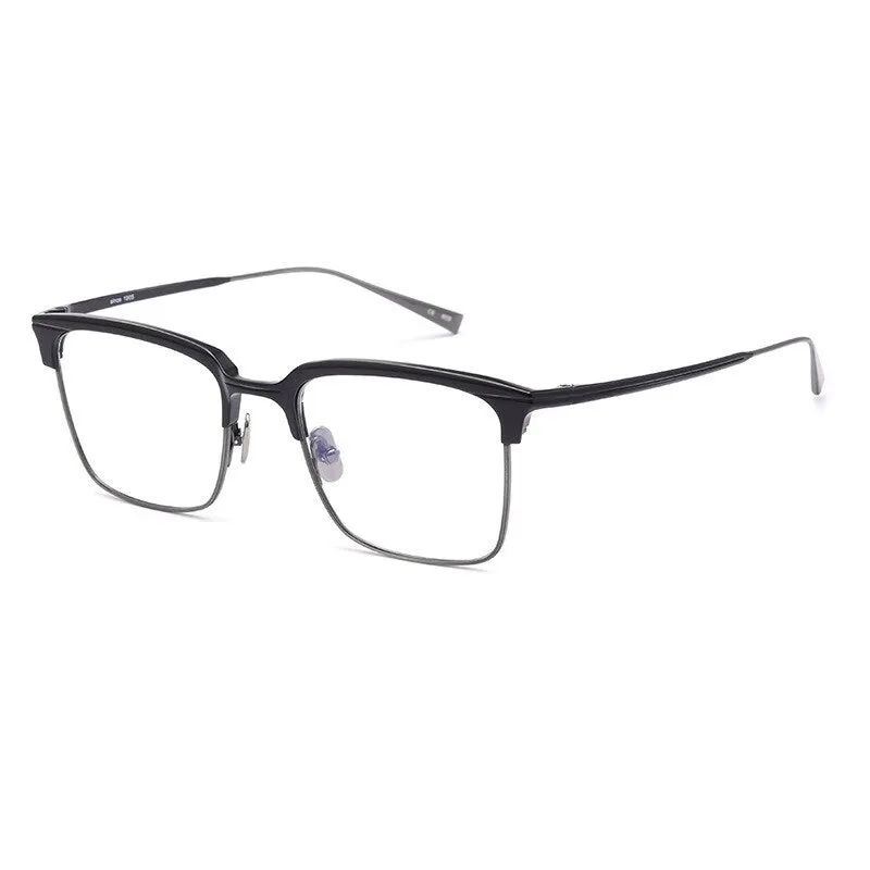 Yimaruili Men's Full Rim Square Titanium Eyeglasses S1905