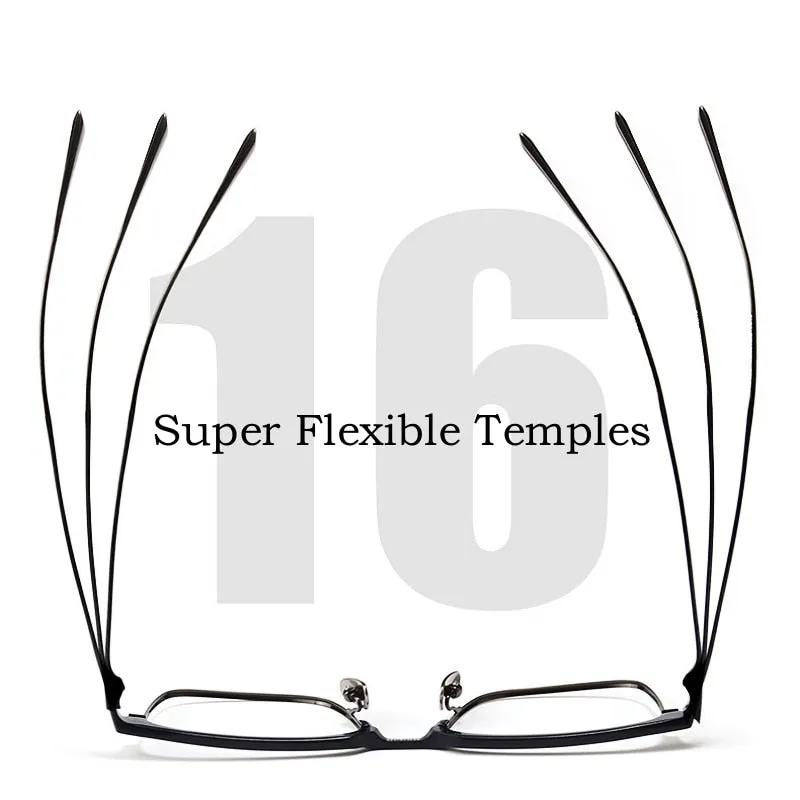 Yimaruili Men's Full Rim Square Titanium Eyeglasses S1905