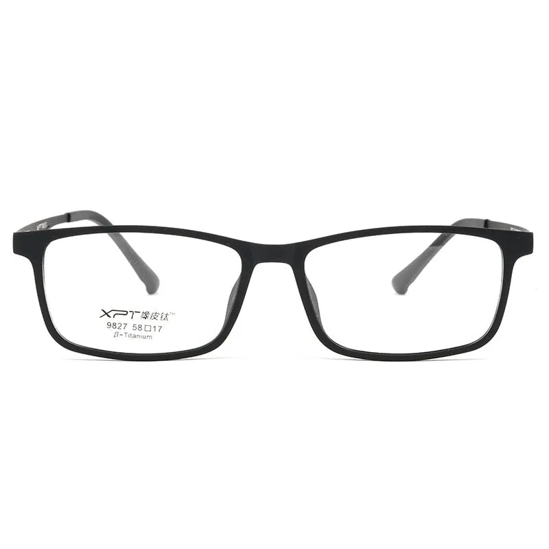 Yimaruili Men's Full Rim Titanium Frame Eyeglasses 9827