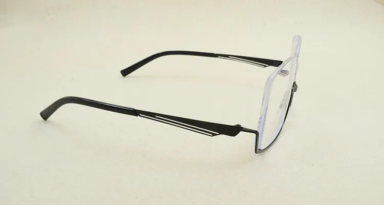 Yimaruili Men's Semi Rim Alloy Frame Eyeglasses YS01