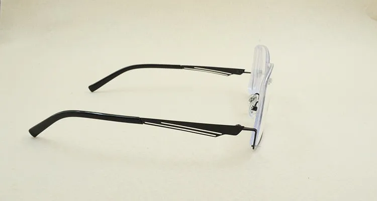 Yimaruili Men's Semi Rim Alloy Frame Eyeglasses YS01