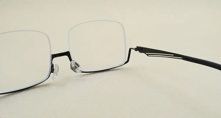 Yimaruili Men's Semi Rim Alloy Frame Eyeglasses YS01