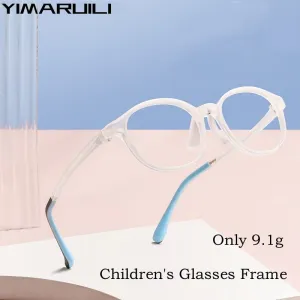 Yimaruili Unisex Children's Full Rim Round Ultem Silicone Eyeglasses  2601et