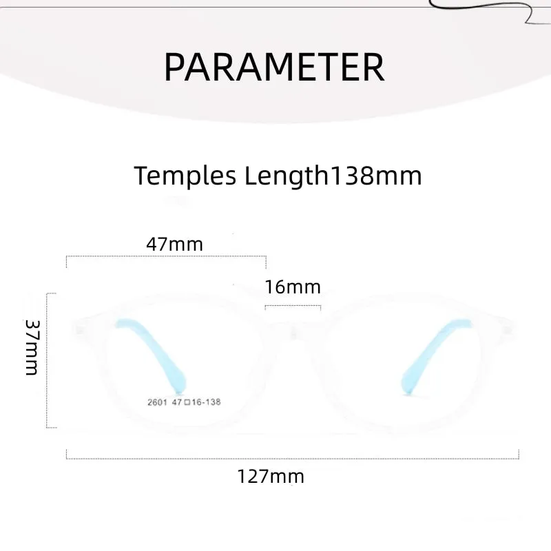 Yimaruili Unisex Children's Full Rim Round Ultem Silicone Eyeglasses  2601et