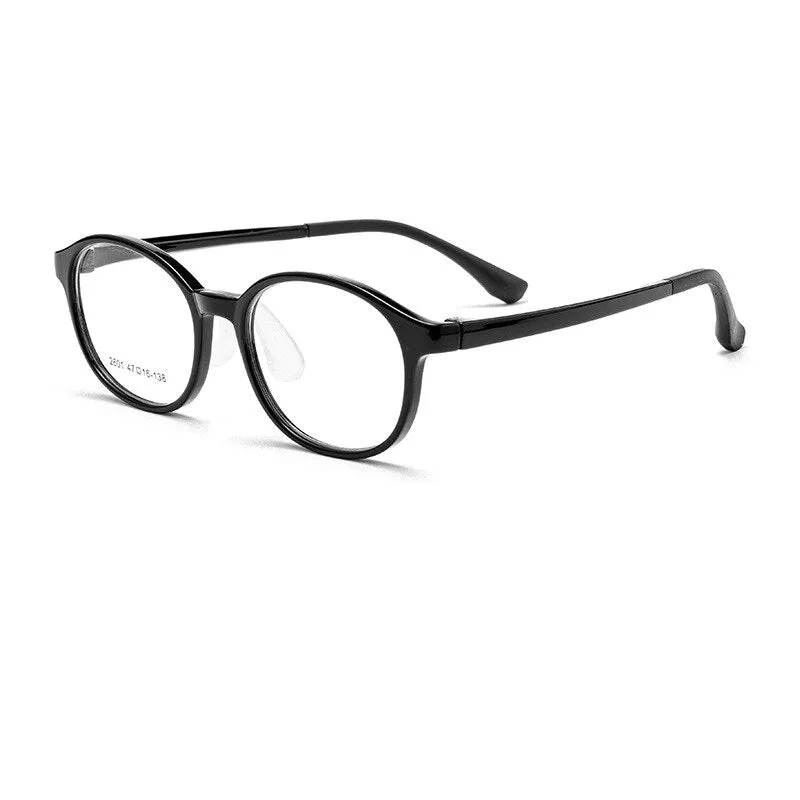 Yimaruili Unisex Children's Full Rim Round Ultem Silicone Eyeglasses  2601et