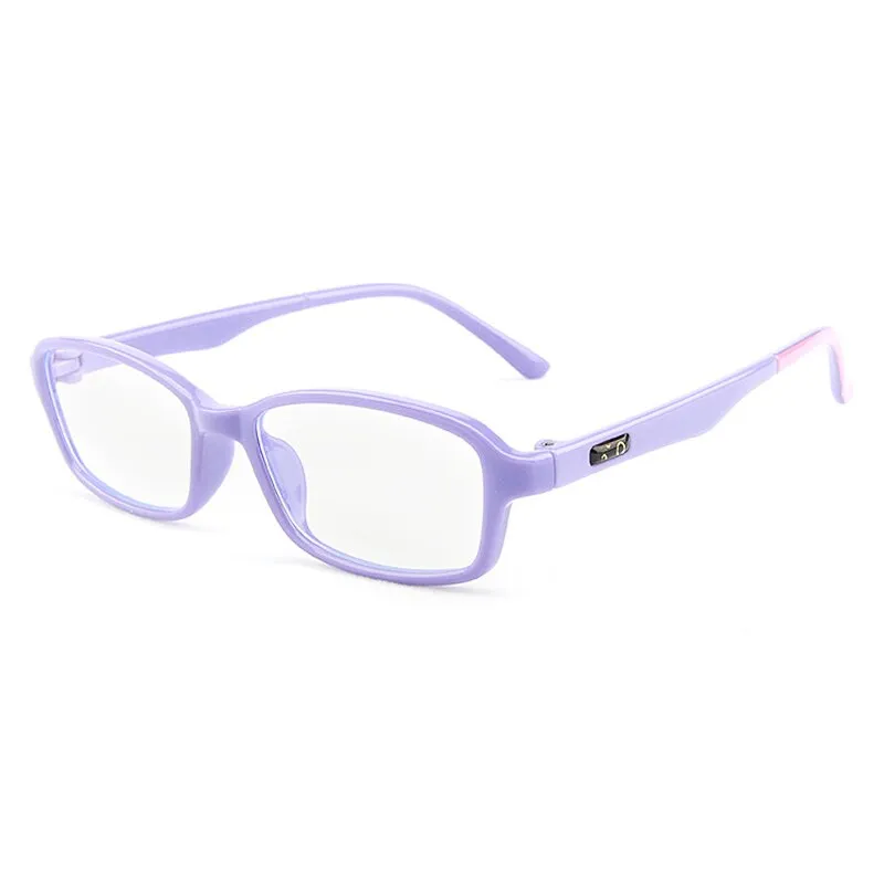 Yimaruili Unisex Children's Full Rim Square Acrylic Frame Eyeglasses F1676