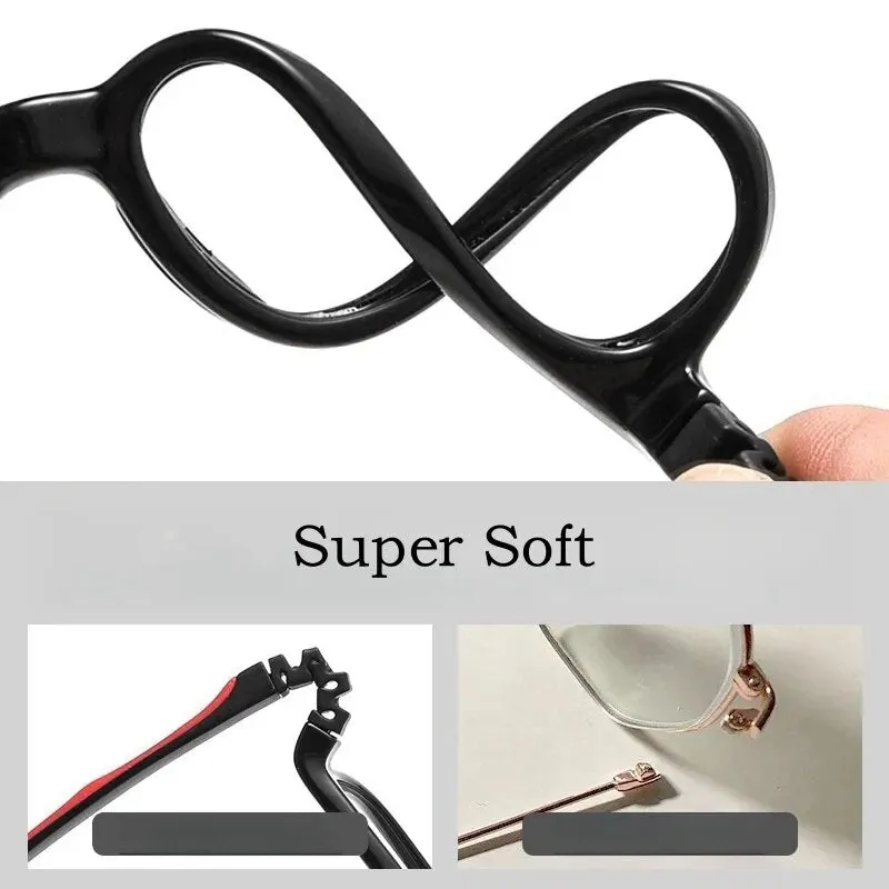 Yimaruili Unisex Children's Full Rim Square Screwless Tr 90 Silicone Eyeglasses 9018et