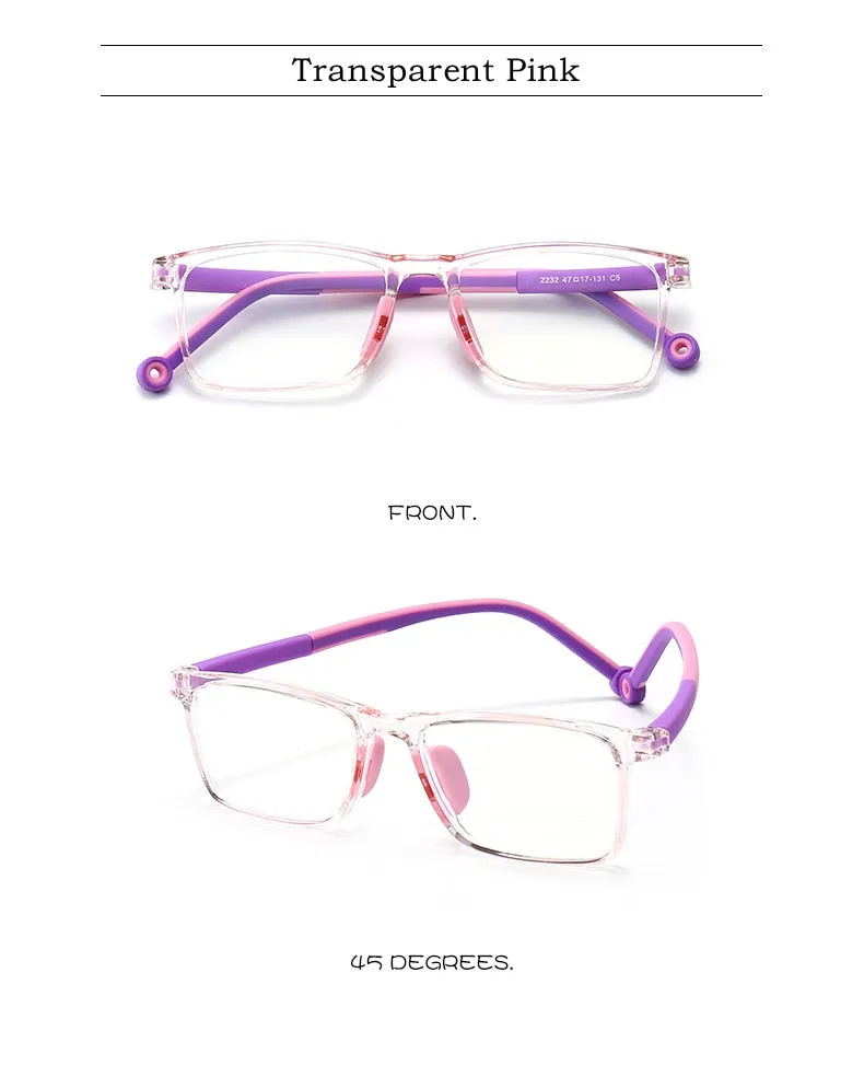 Yimaruili Unisex Children's Full Rim TR 90 Resin Frame Eyeglasses 2232