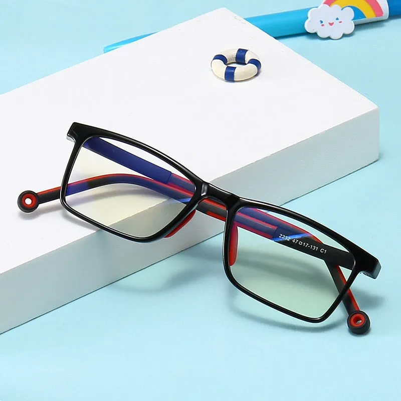 Yimaruili Unisex Children's Full Rim TR 90 Resin Frame Eyeglasses 2232