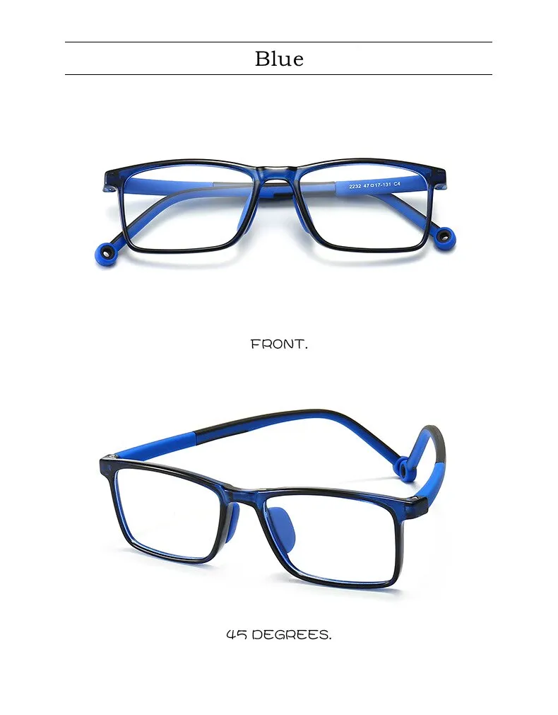 Yimaruili Unisex Children's Full Rim TR 90 Resin Frame Eyeglasses 2232