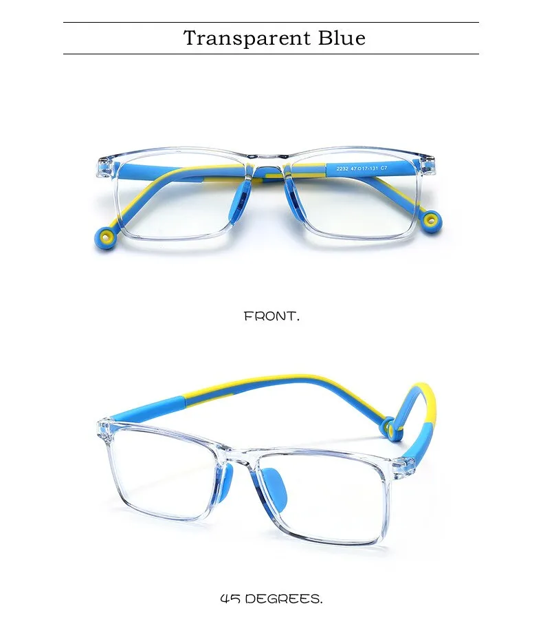 Yimaruili Unisex Children's Full Rim TR 90 Resin Frame Eyeglasses 2232