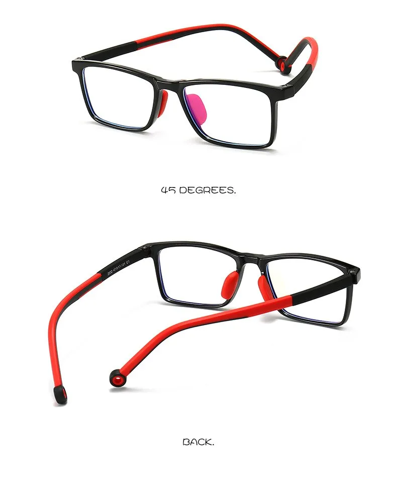 Yimaruili Unisex Children's Full Rim TR 90 Resin Frame Eyeglasses 2232