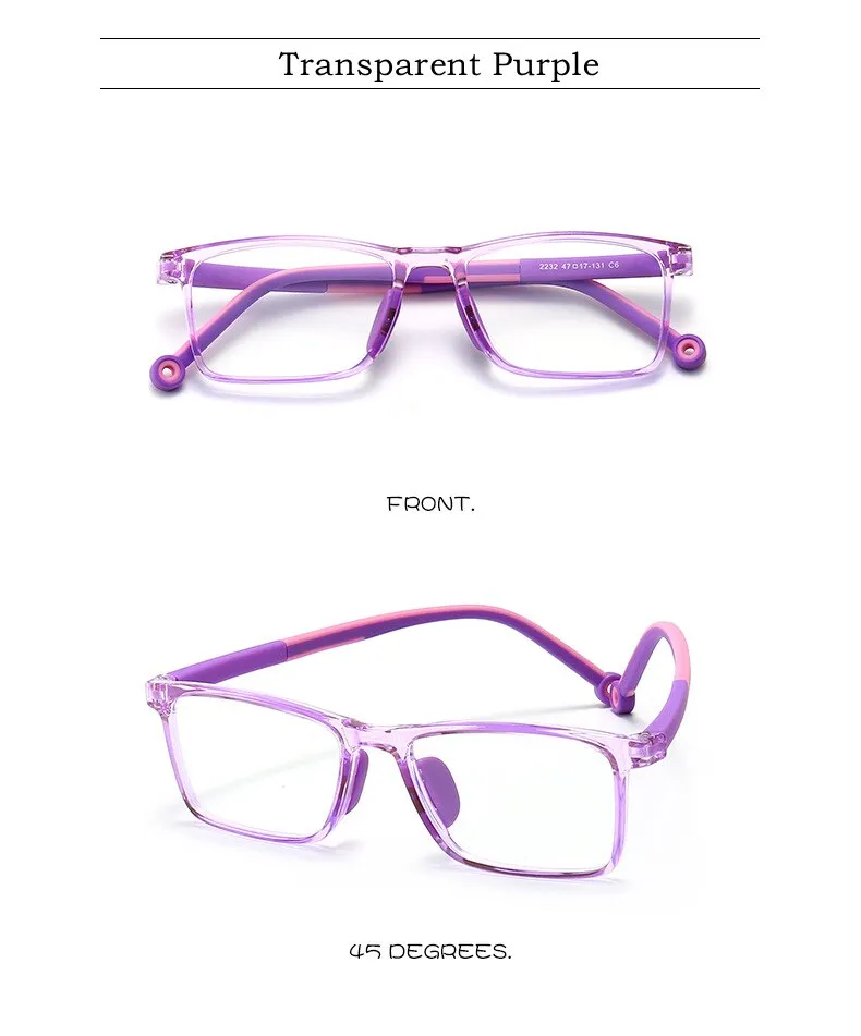 Yimaruili Unisex Children's Full Rim TR 90 Resin Frame Eyeglasses 2232
