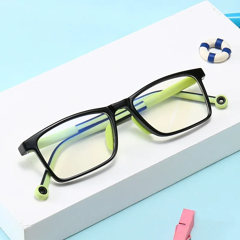 Yimaruili Unisex Children's Full Rim TR 90 Resin Frame Eyeglasses 2232