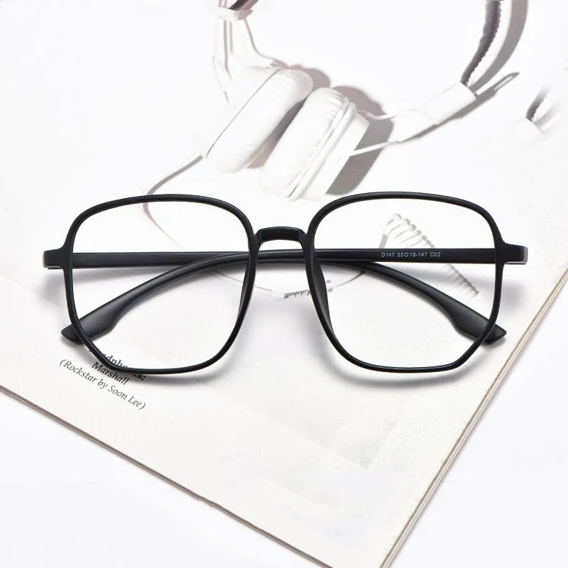 Yimaruili Unisex Full Rim Acetate Polygon Frame Eyeglasses D147