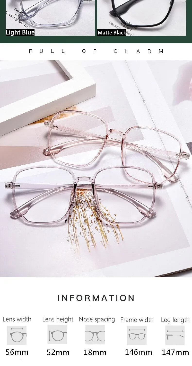 Yimaruili Unisex Full Rim Acetate Polygon Frame Eyeglasses D147