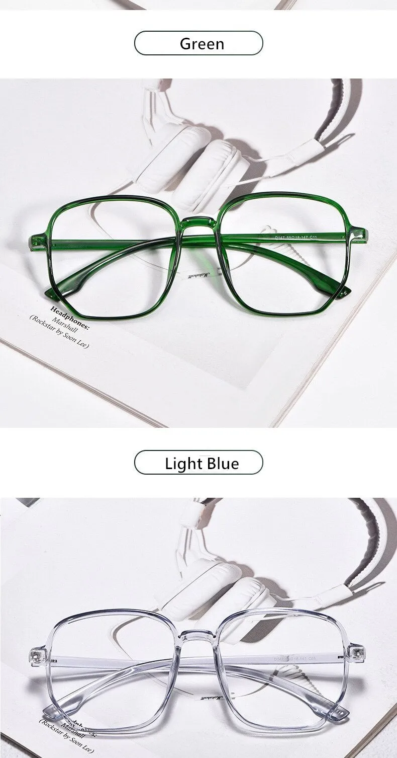 Yimaruili Unisex Full Rim Acetate Polygon Frame Eyeglasses D147