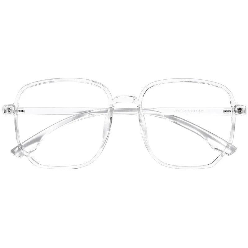 Yimaruili Unisex Full Rim Acetate Polygon Frame Eyeglasses D147