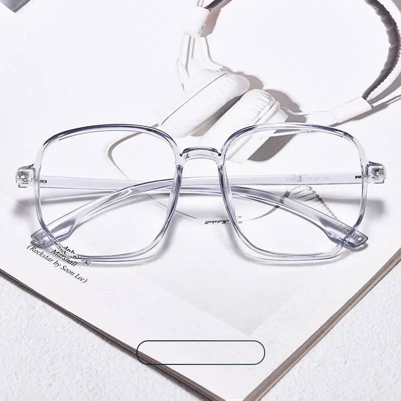Yimaruili Unisex Full Rim Acetate Polygon Frame Eyeglasses D147