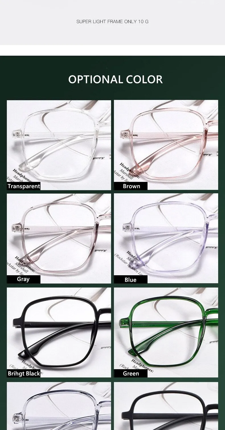 Yimaruili Unisex Full Rim Acetate Polygon Frame Eyeglasses D147