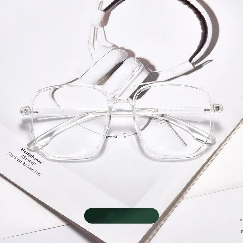 Yimaruili Unisex Full Rim Acetate Polygon Frame Eyeglasses D147