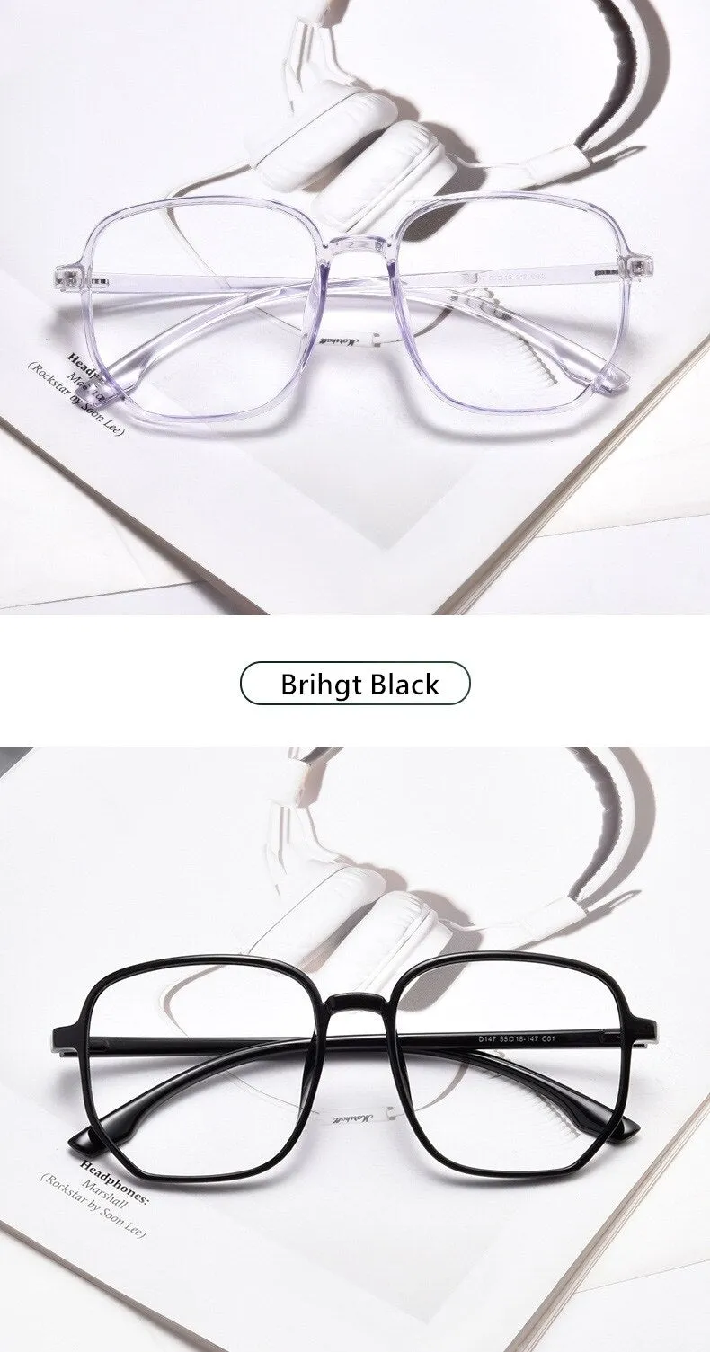 Yimaruili Unisex Full Rim Acetate Polygon Frame Eyeglasses D147