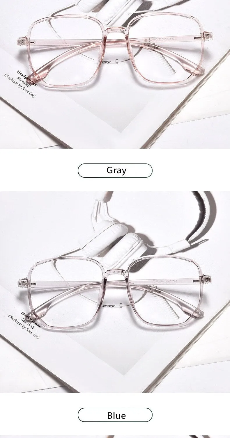 Yimaruili Unisex Full Rim Acetate Polygon Frame Eyeglasses D147