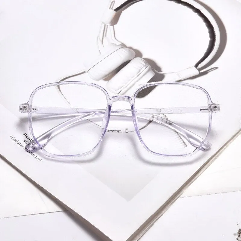Yimaruili Unisex Full Rim Acetate Polygon Frame Eyeglasses D147