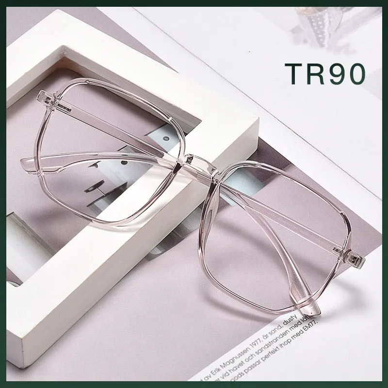 Yimaruili Unisex Full Rim Acetate Polygon Frame Eyeglasses D147