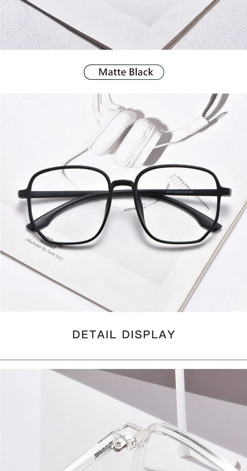 Yimaruili Unisex Full Rim Acetate Polygon Frame Eyeglasses D147