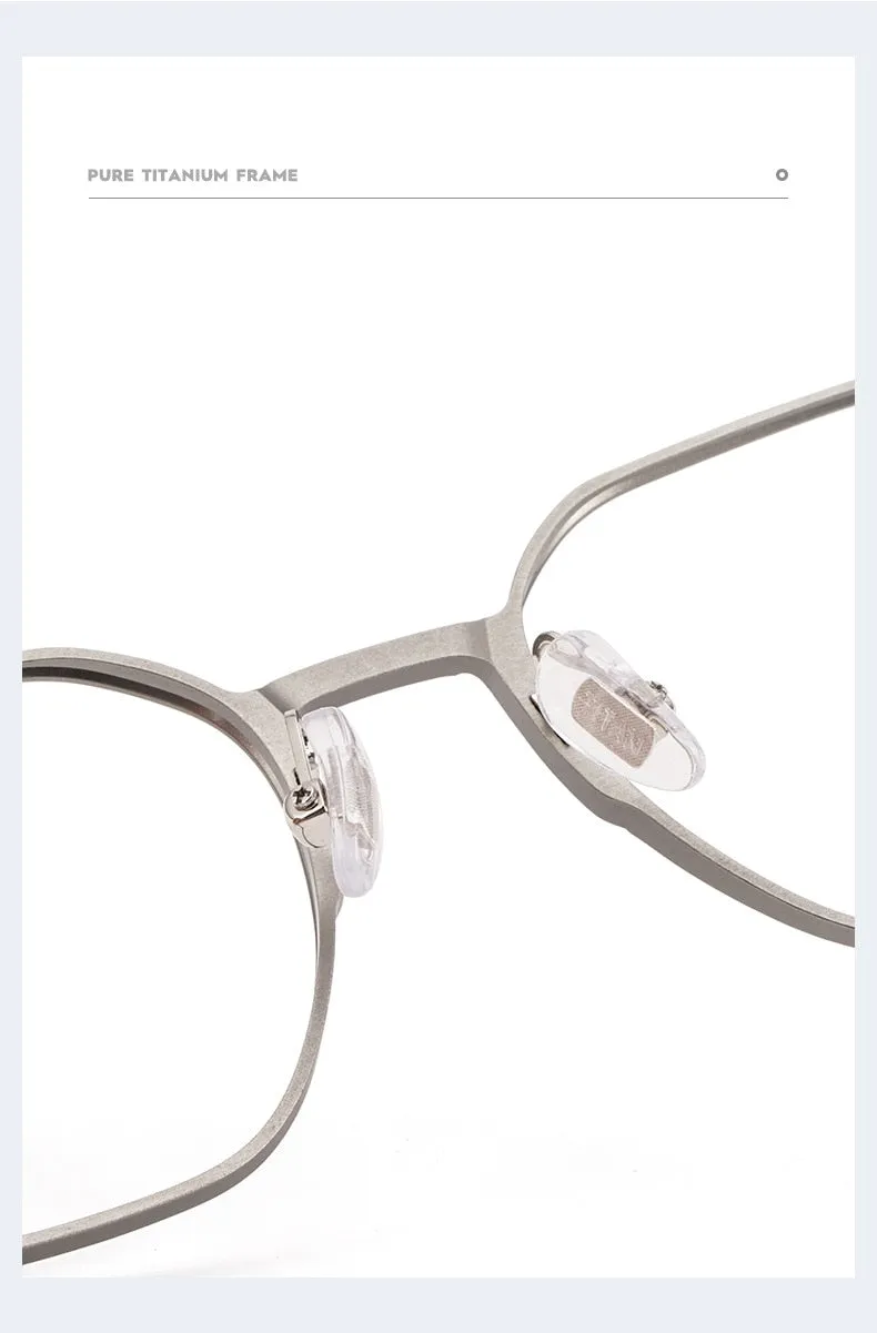 Yimaruili Unisex Full Rim Aluminum Magnesium Polygonal Frame Eyeglasses 5052