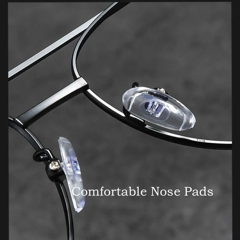 Yimaruili Unisex Full Rim Oval Double Bridge Titanium  Eyeglasses 2194