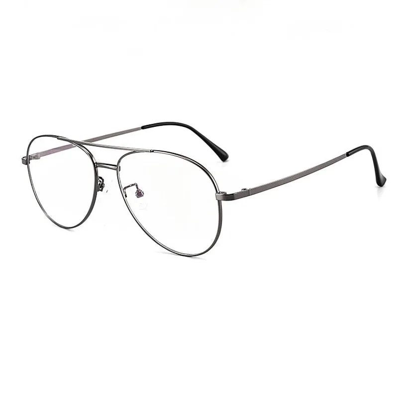 Yimaruili Unisex Full Rim Oval Double Bridge Titanium  Eyeglasses 2194