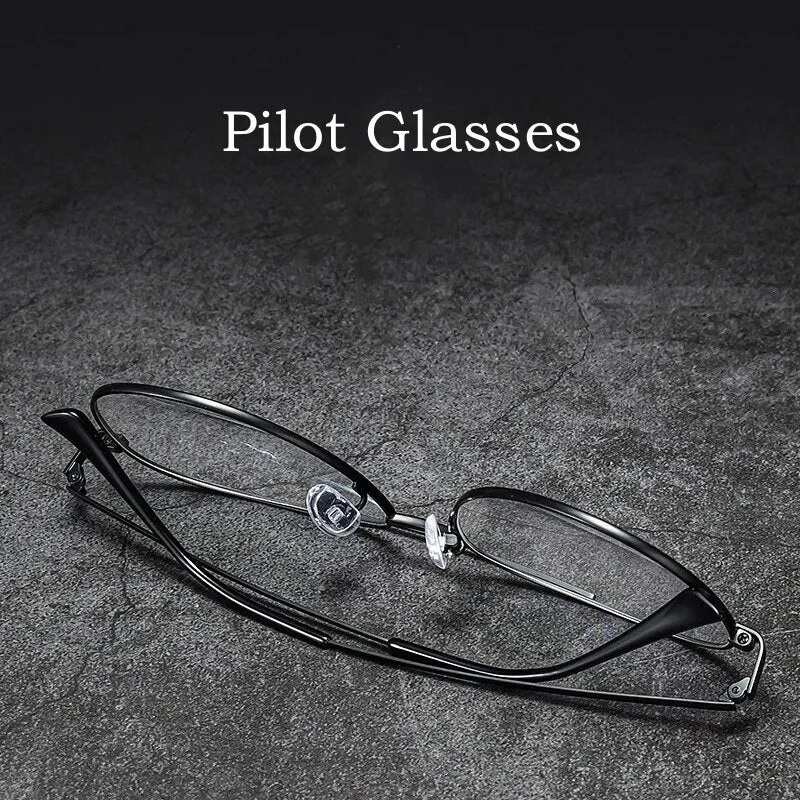 Yimaruili Unisex Full Rim Oval Double Bridge Titanium  Eyeglasses 2194