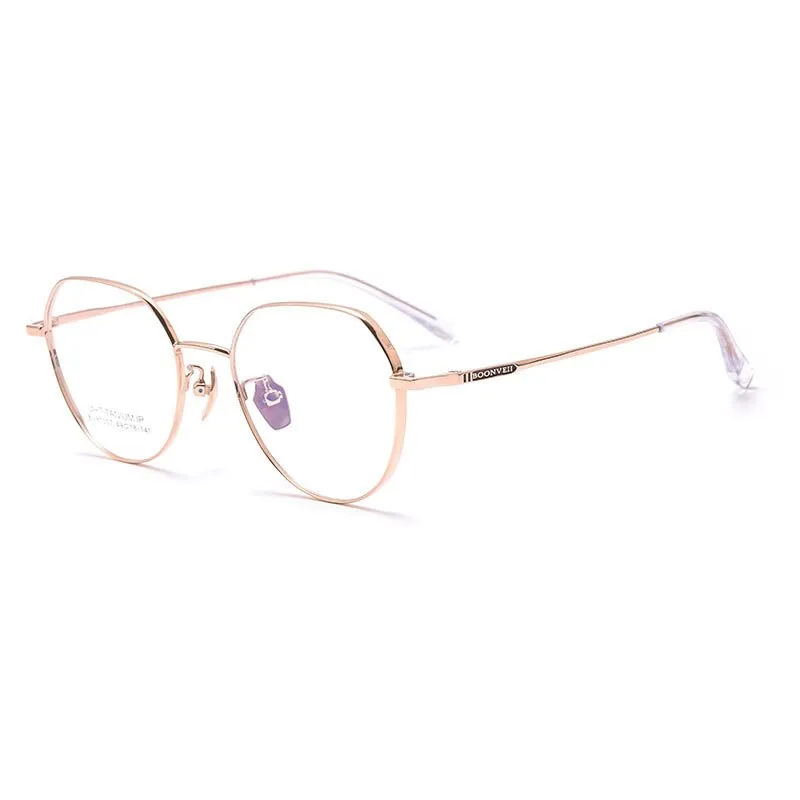 Yimaruili Unisex Full Rim Polygon Titanium Eyeglasses BV87007