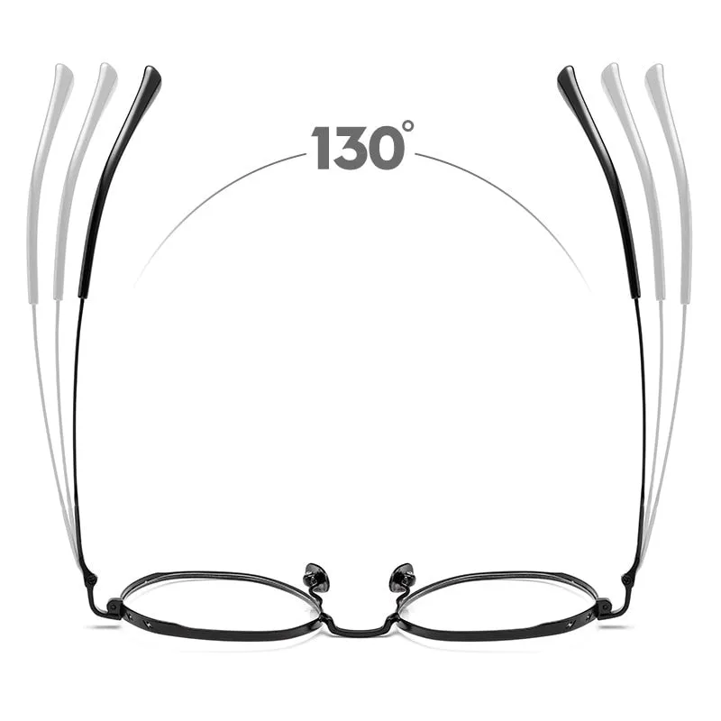 Yimaruili Unisex Full Rim Polygonal Titanium Alloy Eyeglasses K5087