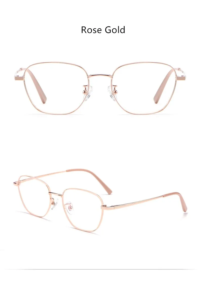 Yimaruili Unisex Full Rim Polygonal Titanium Frame Eyeglasses 9026JY