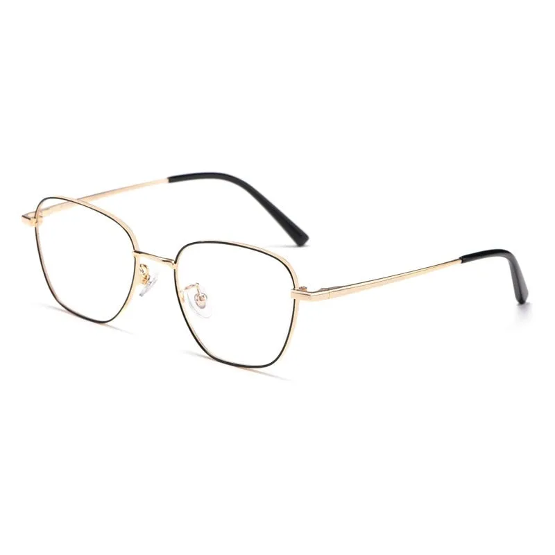 Yimaruili Unisex Full Rim Polygonal Titanium Frame Eyeglasses 9026JY