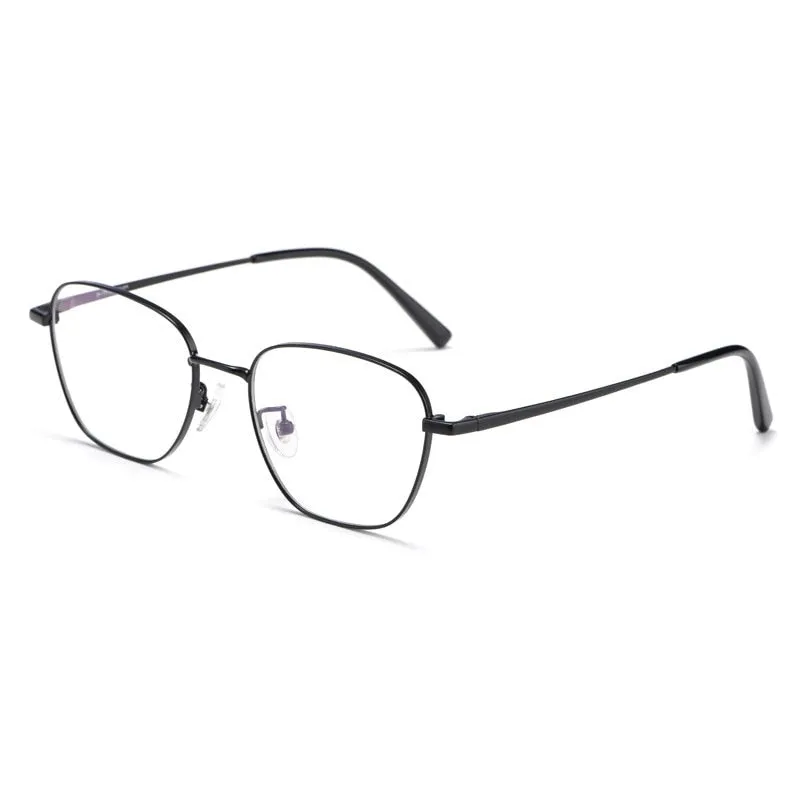 Yimaruili Unisex Full Rim Polygonal Titanium Frame Eyeglasses 9026JY