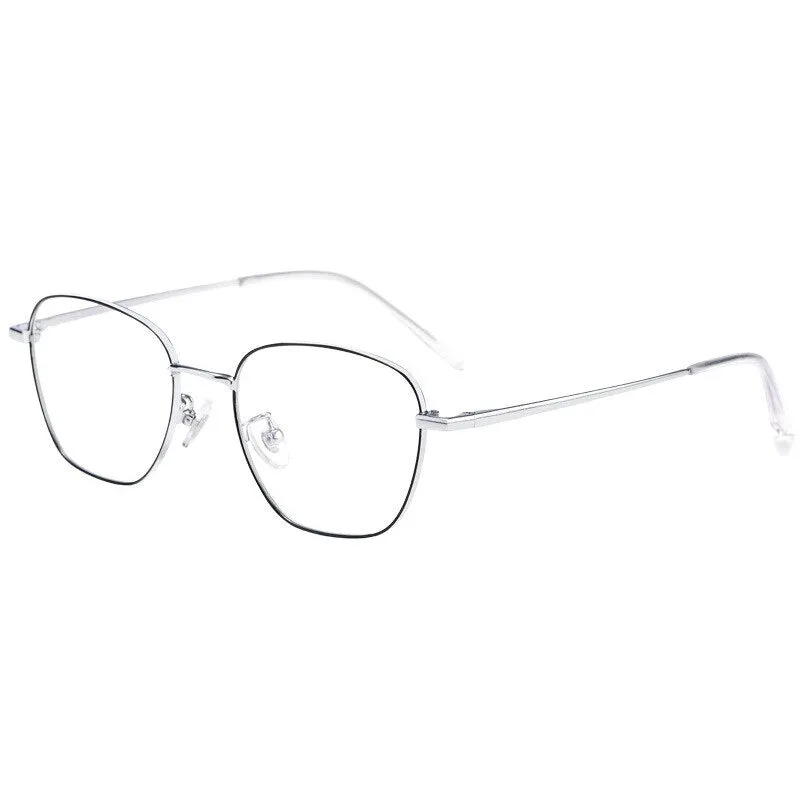 Yimaruili Unisex Full Rim Polygonal Titanium Frame Eyeglasses 9026JY