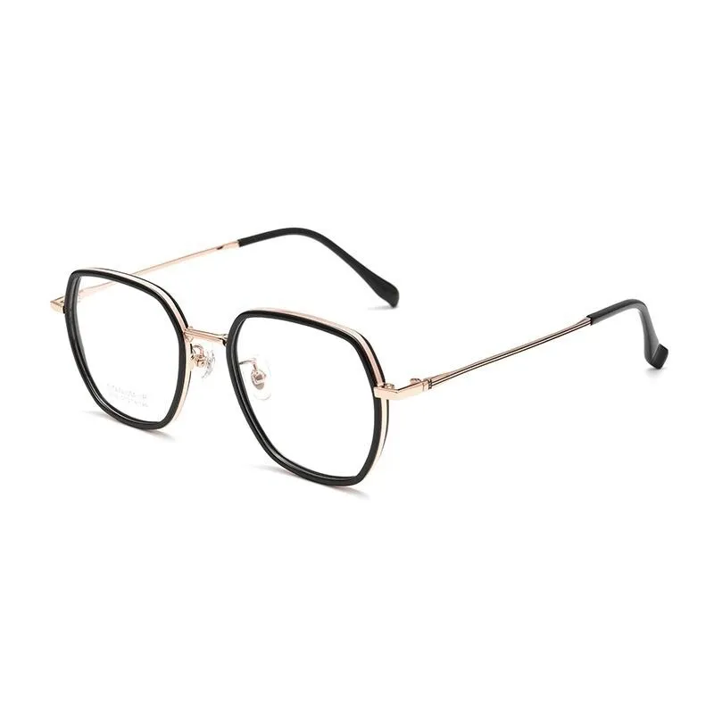 Yimaruili Unisex Full Rim Polygonal TR 90 Titanium Eyeglasses H2230h