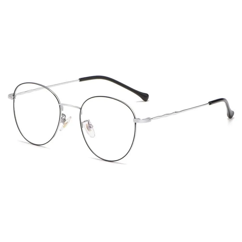 Yimaruili Unisex Full Rim Round Titanium Frame Eyeglasses 2011