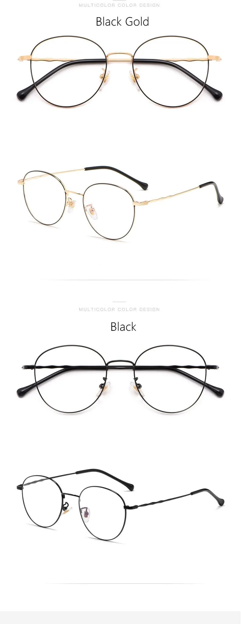 Yimaruili Unisex Full Rim Round Titanium Frame Eyeglasses 2011