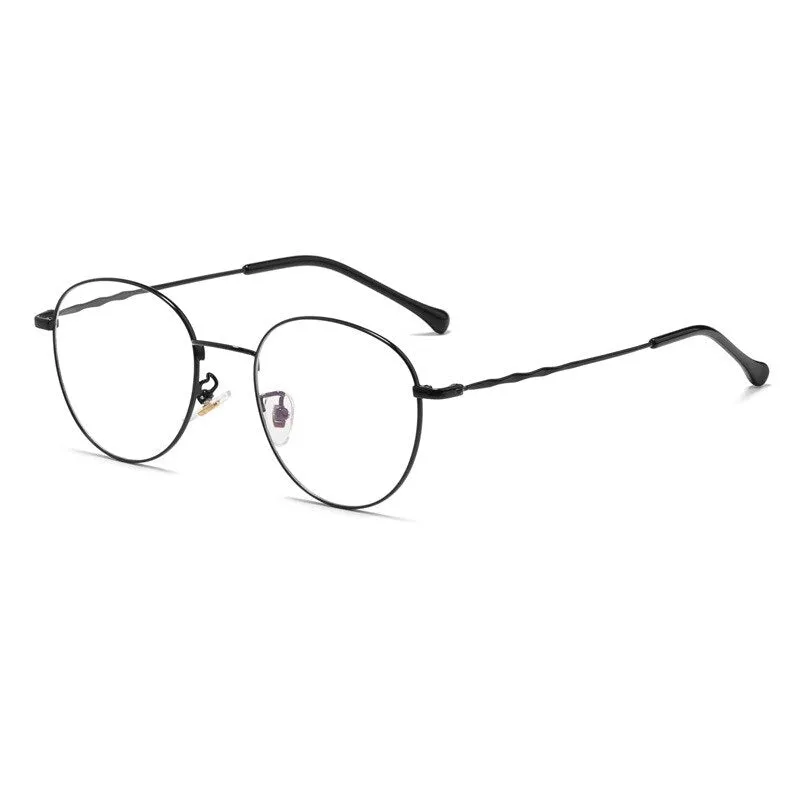 Yimaruili Unisex Full Rim Round Titanium Frame Eyeglasses 2011