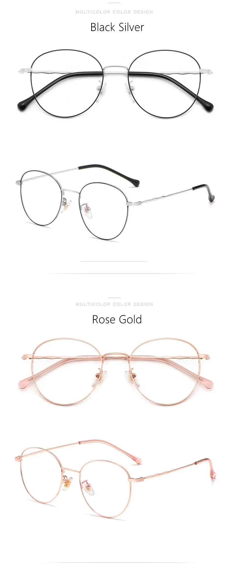 Yimaruili Unisex Full Rim Round Titanium Frame Eyeglasses 2011