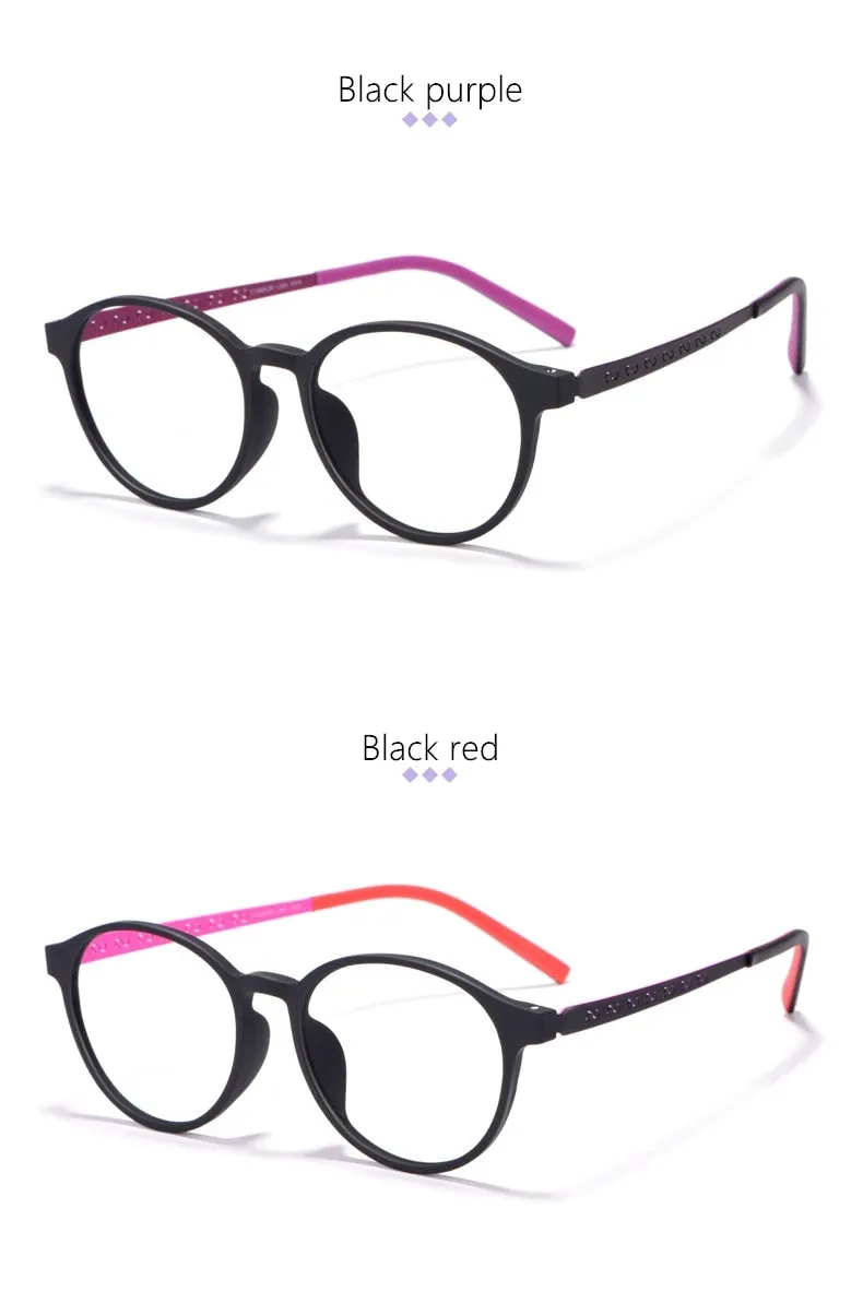 Yimaruili Unisex Full Rim Round Titanium Frame Eyeglasses 8868T